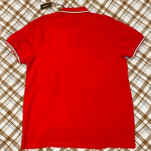 Diesel Red embroidered-logo Polo Shirt - Picture 3 of 3